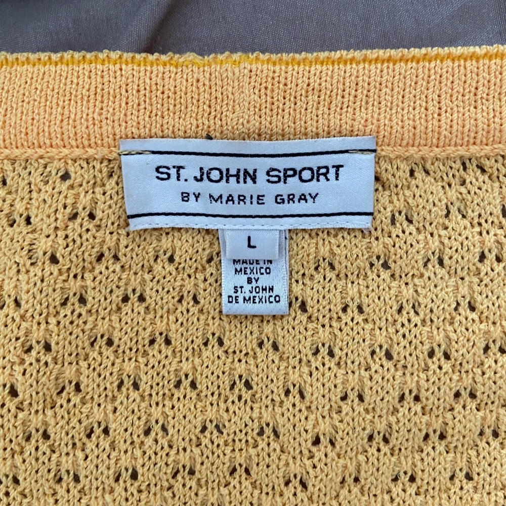 🌬️ St. John Yellow Sport Cardigan 🌬️ - Picture 2 of 7